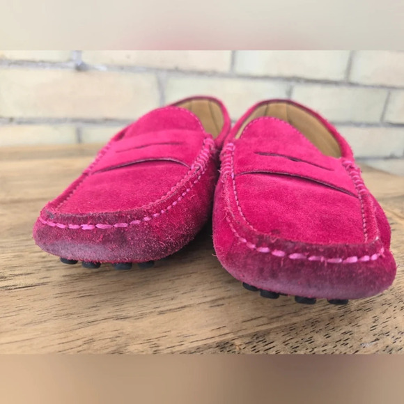 Tod's Pink Suede Driving Loafers - Picture 3 of 9